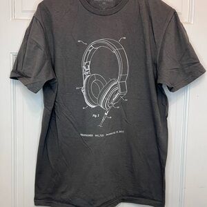 Charcoal Headphones Graphic Tee